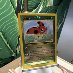 Pokemon Ledyba Southern Islands Promo Reverse Holo 40 HP Basic 07/18 Card - Image 3