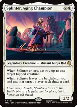 MTG Splinter, Aging Champion, NM-Mint, English Commander: Teenage Mutant Ninja T - Image 1