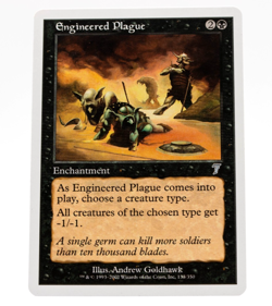 Engineered Plague Seventh Edition Rare Enchantment MTG Near Mint - Image 1