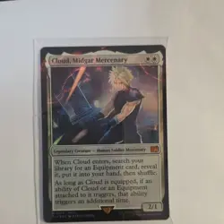 Wizards Magic: The Gathering Cloud, Midgar Mercenary Legendary Creature Rare Fo… - Image 1