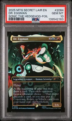 PSA 10 DR. EGGMAN FOIL #2084 2025 MTG SONIC THE HEDGEHOG SECRET LAIR DROP EN - Image 1