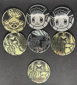 Lot of 7 Pokemon Battle Coins - FREE SHIPPING - Image 1