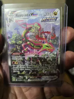 Pokemon Rayquaza VMAX Alternate Art Secret Rare 218/203 Evolving Skies 320 HP H… - Image 1
