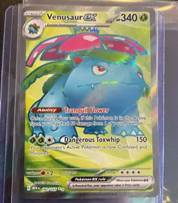 Pokemon Venusaur ex 182/165 S&V 151 Ultra Rare Full Art Holo NM/M, no scratches! - Image 1