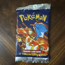 Pokemon TCG Base Set Booster Pack Charizard Art 1999 Sealed 11 Cards English - Image 1