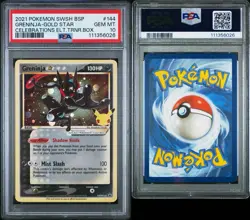 2021 POKEMON SWSH BLACK STAR PROMO #144 GRENINJA-GOLD STAR PSA 10 SWIRL 🌀 - Image 3