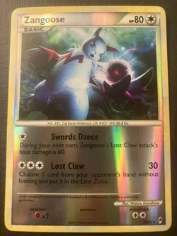 Zangoose 39/95 Pokemon Call of Legends 2011 Reverse Holo LP - Image 1