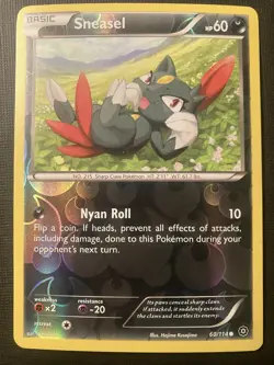 Sneasel 60/114 Pokemon XY Steam Siege 2016 Reverse Holo NM - Image 1