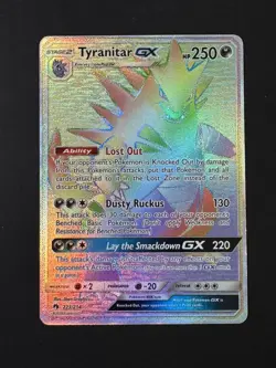 Pokemon Tyranitar GX 223/214 Sm-Lost Thunder Secret Rainbow Holo Rare (NM) - Image 1
