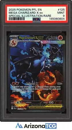 Pokemon 2025 Mega Charizard X ex 125/094 SIR Phantasmal Flames PSA 9 - Image 1