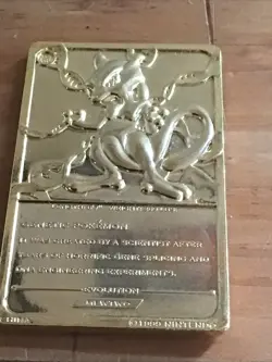 1999 Pokemon Mewtwo 23k Gold Plated Trading Card - Image 2