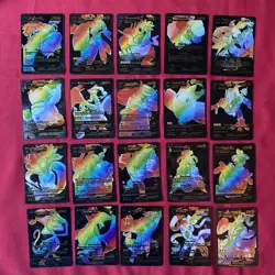 Black And Gold Rainbow Pokemon Cards X20 Inteleon Rillaboom Blaziken + More UB83 - Image 1