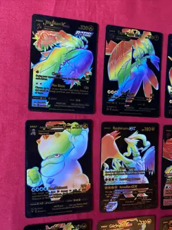 Black And Gold Rainbow Pokemon Cards X20 Inteleon Rillaboom Blaziken + More UB83 - Image 2