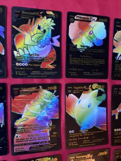 Black And Gold Rainbow Pokemon Cards X20 Inteleon Rillaboom Blaziken + More UB83 - Image 3