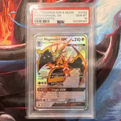 Pokemon Hidden Fates Shiny Vault Naganadel GX SV63/SV94 Holo PSA 10 - Image 1