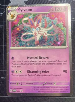 Pokemon TCG Sylveon 172 SVP Promo Cosmo Holo Black Star Psychic 120HP - Image 1