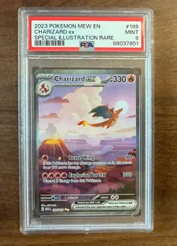 Pokemon TCG Charizard ex Scarlet & Violet 151 Card SIR 199/165 PSA 9 - Image 1