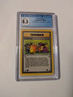 CGC 8.5 Challenge! Trainer 1st Edition Team Rocket 74/82 Pokemon 2000 NM-MINT+ - Image 1
