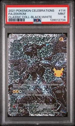PSA 9 Grading Card Pokemon PTCG - Zekrom Celebrations Classic Collection BW #114 - Image 1