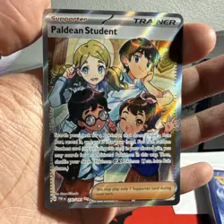 Pokemon Paldean Student Full Art Holo Ultra Rare 230/091 SV: Paldean Fates - Image 1