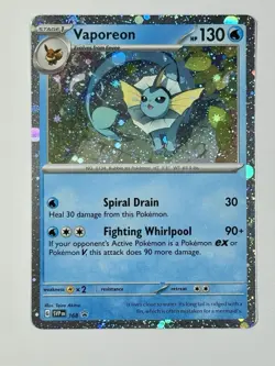 Pokemon TCG - Vaporeon - SVP 168 - 2025 S&V: Black Star Promo - Cosmo Holo - Image 1
