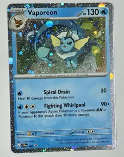 Pokemon TCG - Vaporeon - SVP 168 - 2025 S&V: Black Star Promo - Cosmo Holo - Image 2
