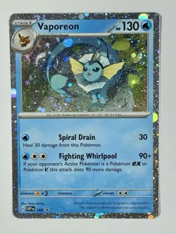 Pokemon TCG - Vaporeon - SVP 168 - 2025 S&V: Black Star Promo - Cosmo Holo - Image 4