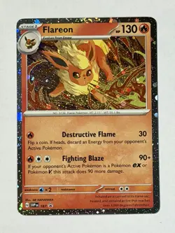 Pokemon TCG - Flareon - SVP 167 - 2025 S&V: Black Star Promo - Cosmo Holo - Image 1