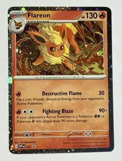 Pokemon TCG - Flareon - SVP 167 - 2025 S&V: Black Star Promo - Cosmo Holo - Image 2