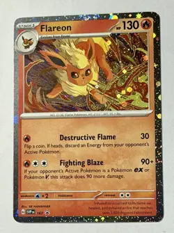 Pokemon TCG - Flareon - SVP 167 - 2025 S&V: Black Star Promo - Cosmo Holo - Image 3