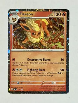 Pokemon TCG - Flareon - SVP 167 - 2025 S&V: Black Star Promo - Cosmo Holo - Image 4