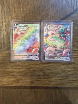 Pokemon Card Lot Pi Snorlax VMAX 142/202, Rainbow Snorlax 206/202 - Image 1