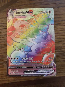 Pokemon Card Lot Pi Snorlax VMAX 142/202, Rainbow Snorlax 206/202 - Image 3