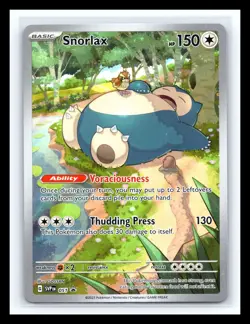 💥 Snorlax # 051 Pokemon TCG 2023 Rare Holo Black Star Promo Scarlet Violet 151 - Image 1