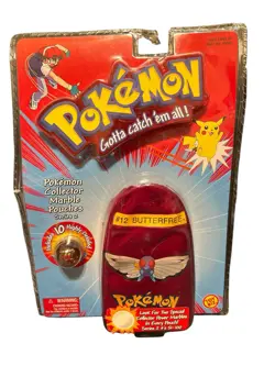 Vintage Pokemon Purple Pouch Bag W/10 Marbles Butterfree Pidgey New #12 NOS NIP - Image 1