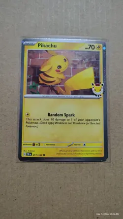 Pikachu (Pokemon Day 2026) 051/162 Stamped PROMO - Image 1