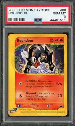2003 Pokemon Skyridge Houndour #66 PSA Gem Mint 10 - Image 1