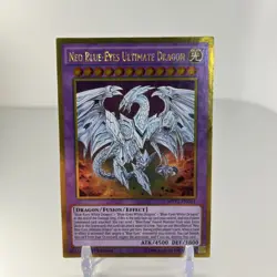 Yugioh Neo Blue-Eyes Ultimate Dragon MVP1-ENG01 Gold Rare NM 1ST - Image 1