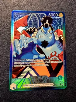 One Piece The Azure Sea's Seven Jinbe Alternate Art Leader Rare NM OP-14 - Image 1