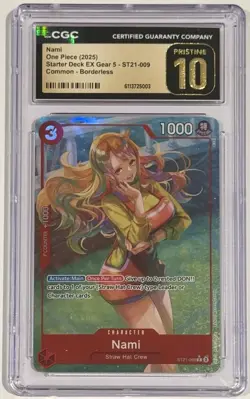 2025 One Piece Nami ST21-009 Starter EX Gear 5 CGC 10 Pristine English - Image 1