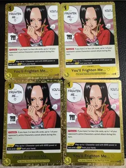 4 x OP14-118 R You'll Frighten Me... ♡ x4 Playset One Piece TCG The Azure Sea's - Image 1