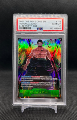 2024 One Piece OP06-Wings of the Captain Roronoa Zoro Alternate Art #118 PSA 10 - Image 1