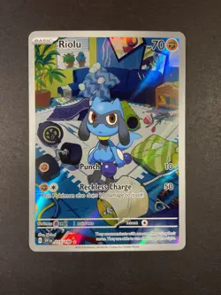 RIOLU 2023 POKEMON SCARLET & VIOLET ILLUSTRATION RARE 215/198 IR PSA Worthy !! - Image 1
