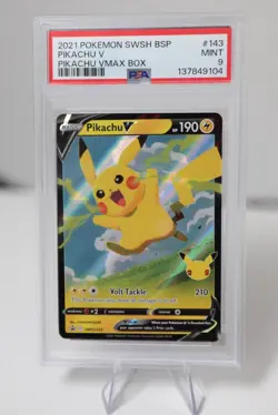 Pokemon Pikachu V PSA 9 SWSH143 SWSH: Sword & Shield Promo 2021 - Image 1