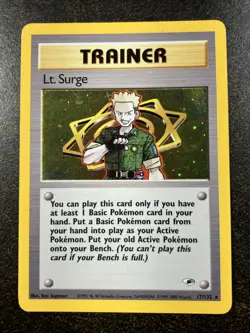 Pokemon Card Lt. Surge Rare Holo Gym Challenge Set - Image 1
