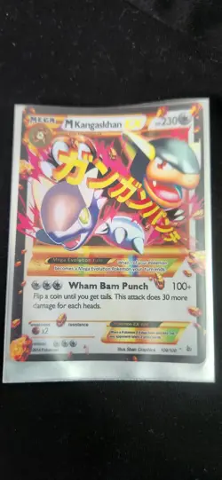 Pokemon TCG M Kangaskhan EX Secret Rare Mega Holo Flashfire 109/106 230 HP - Image 1