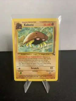 #50/62 Kabuto Normal Common - Pokemon TCG Fossil - Vintage - LP (See Photos) - Image 1