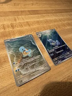 Pokemon 151 Squirtle IR 170/165 and Wartortle 171/165 Near Mint Holos - Image 3