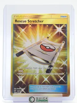RESCUE STRETCHER 2017 SUN & MOON: BURNING SHADOWS POKEMON TCG 165/145 Q0014 - Image 1