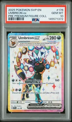 2025 POKEMON SVP EN-SV BLACK STAR PROMO #176 UMBREON EX PSA 10 - Image 1